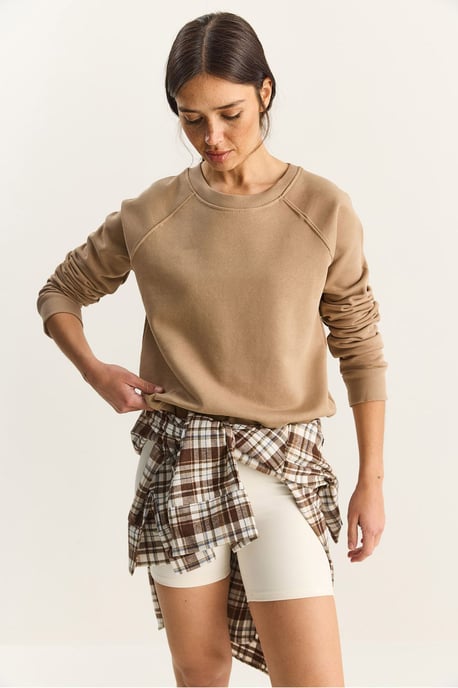 Lässig geschnittenes Rundhals-Strick-Sweatshirt - Image 4