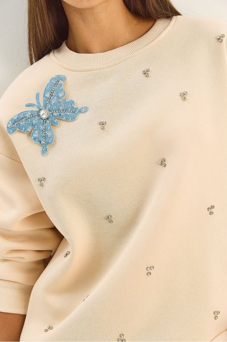 Bestickter Rundhals Langarm-Sweatshirt - Image 6