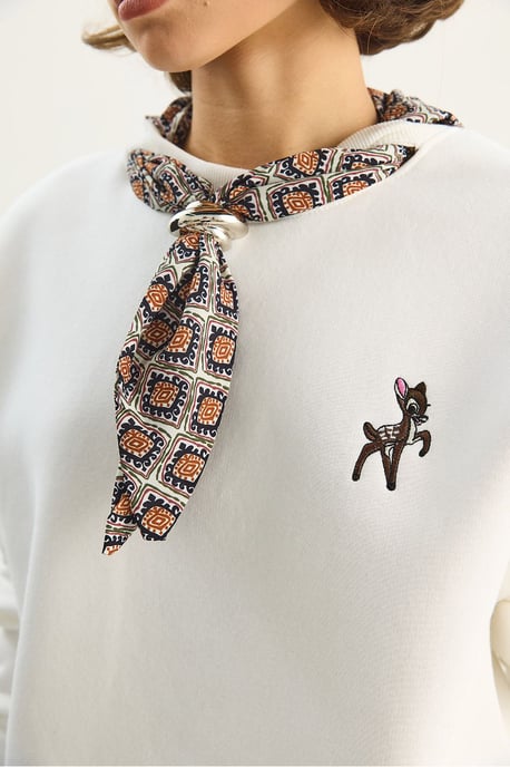 Bestickter Rundhalsausschnitt Sweatshirt - Image 6