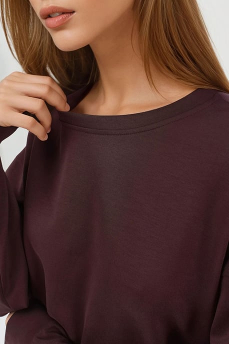 Lässiges Crew-Neck-Modalsweatshirt - Image 5