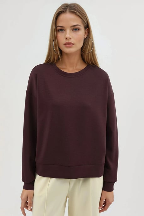 Lässiges Crew-Neck-Modalsweatshirt - Image 6