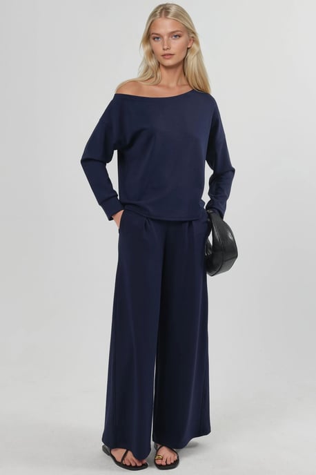 Asymmetrischer Kragen Relaxed Fit Sweatshirt - Image 4
