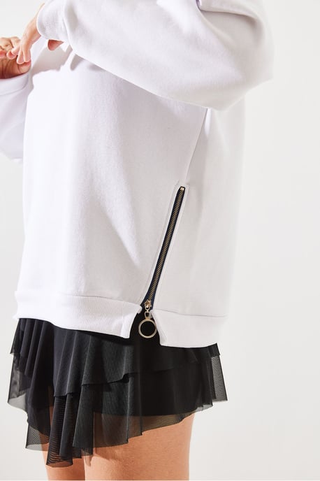 Sweatshirt mit Reißverschluss und Rundhalsausschnitt - Image 2