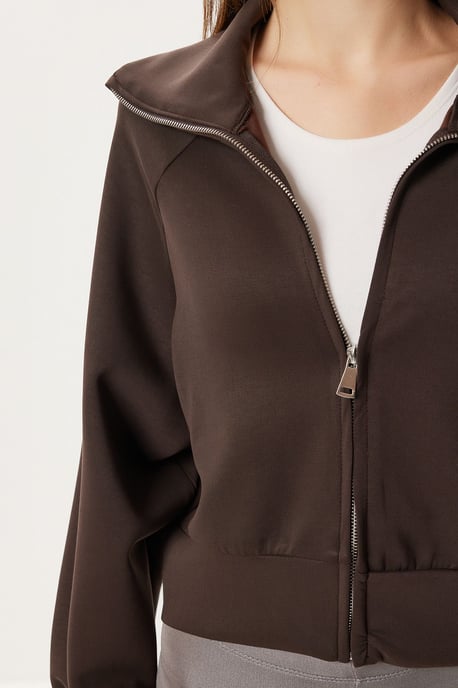 Rollkragen Zip-Up Sweatshirt - Image 4
