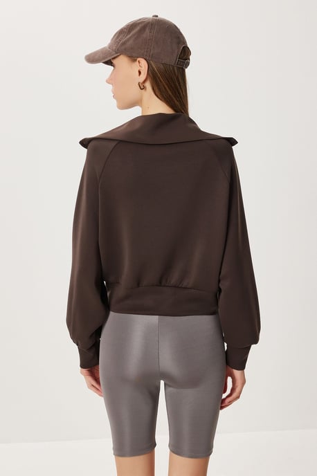 Rollkragen Zip-Up Sweatshirt - Image 5