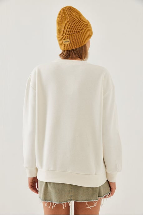 Herz-Muster Crew-Neck Sweatshirt - Image 2