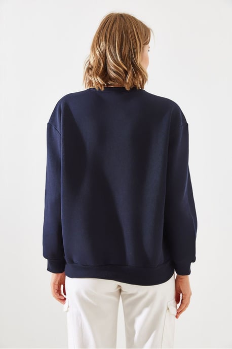 Bedruckter Baumwoll-Rundhals-Sweatshirt - Image 2