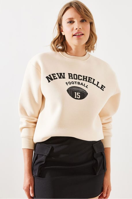 Logo-Druck Lockere Passform Rundhals-Sweatshirt - Image 3