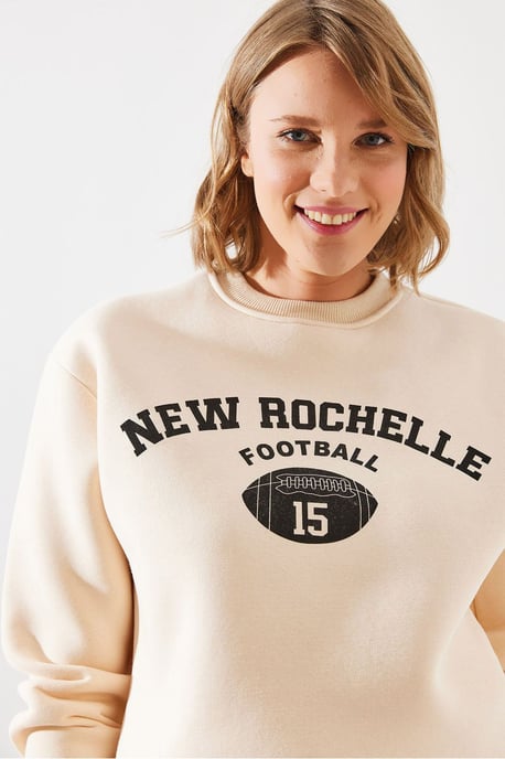 Logo-Druck Lockere Passform Rundhals-Sweatshirt - Image 4