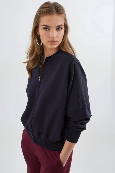 Entspanntes Fit Full-Zip Sweatshirt - Image 4
