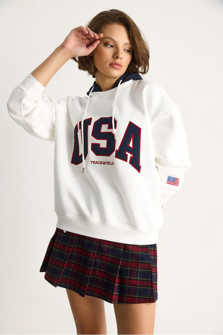 Hoodie mit Übergröße und Aufdruck - Image 4