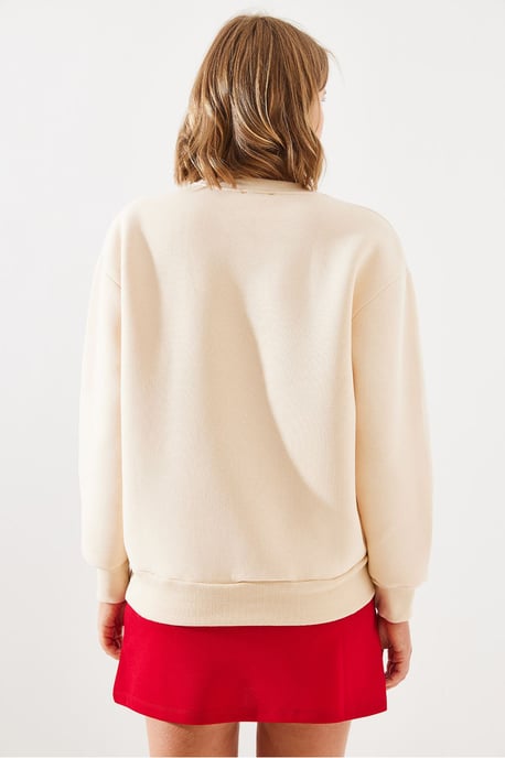 Bedruckter Baumwollrundhals-Sweatshirt - Image 5