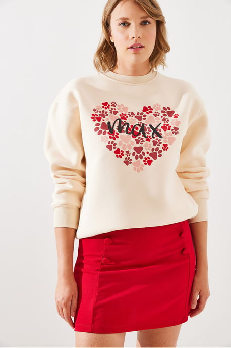 Bedruckter Baumwollrundhals-Sweatshirt - Image 6