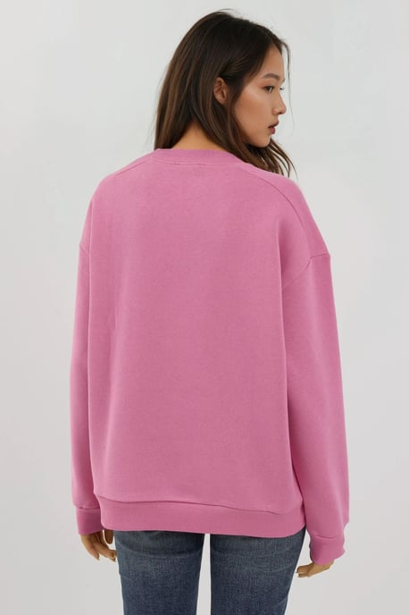 Strukturiertes Rundhals-Sweatshirt mit Reißverschlussdetails - Image 4