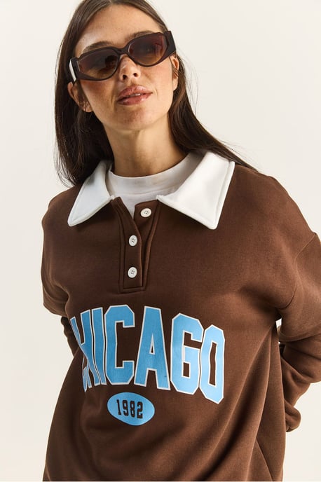 Übergroßer bedruckter Pullover - Image 4