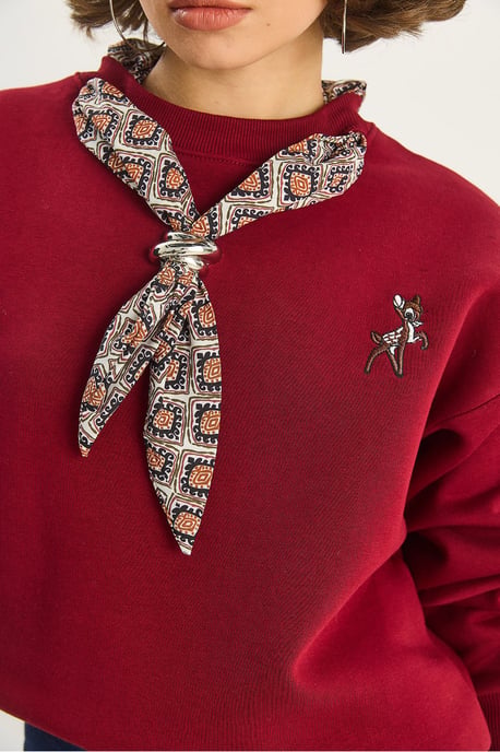 Bestickter Rundhalsausschnitt Sweatshirt - Image 5