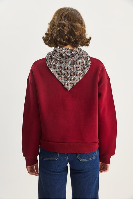 Bestickter Rundhalsausschnitt Sweatshirt - Image 6