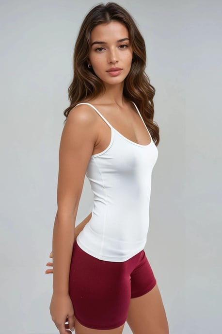 Fitted U-Hals Stricktanktop - Image 2