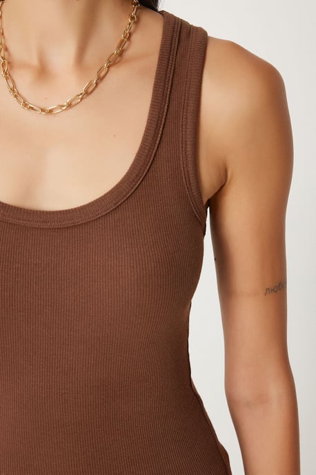 Fitted U-Hals Strick 2er-Pack Tanktop - Image 3