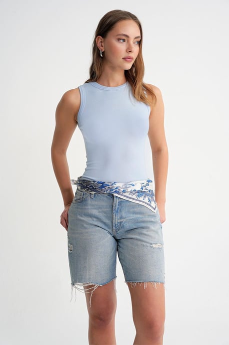 Rippstrick Crew Neck Enges Tanktop - Image 2