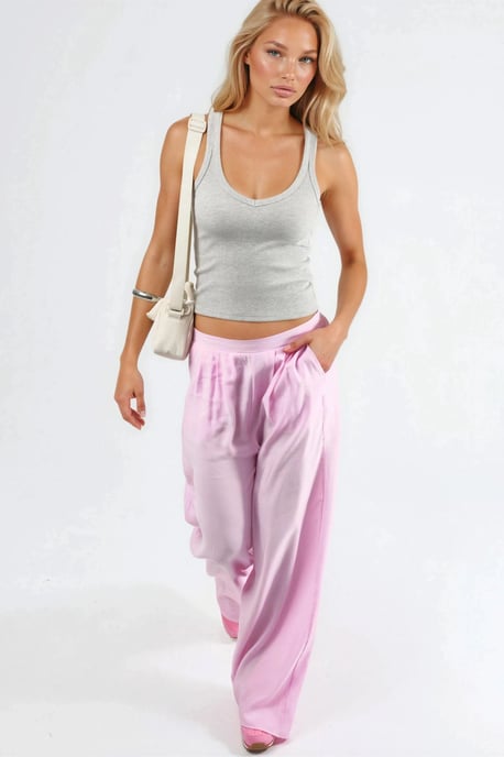 V-Ausschnitt Rippstrick Viskose-Mix Tanktop - Image 5