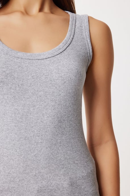 Fitted U-Ausschnitt Strick-2er-Pack Tanktop - Image 4
