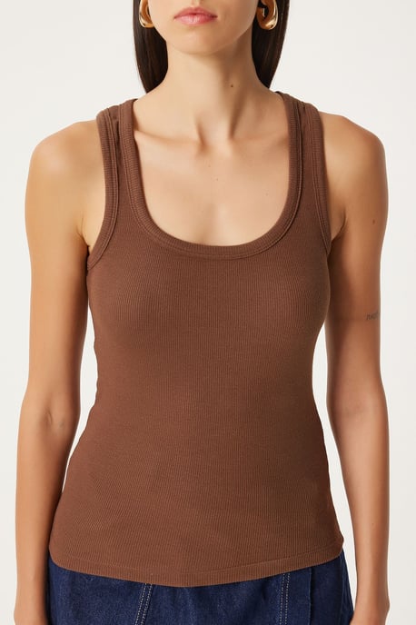 Figurbetontes U-Ausschnitt Gestricktes 2er-Pack Tanktop - Image 3