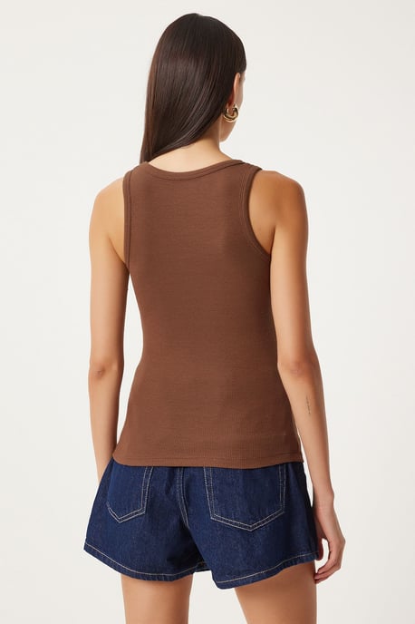 Figurbetontes U-Ausschnitt Gestricktes 2er-Pack Tanktop - Image 5