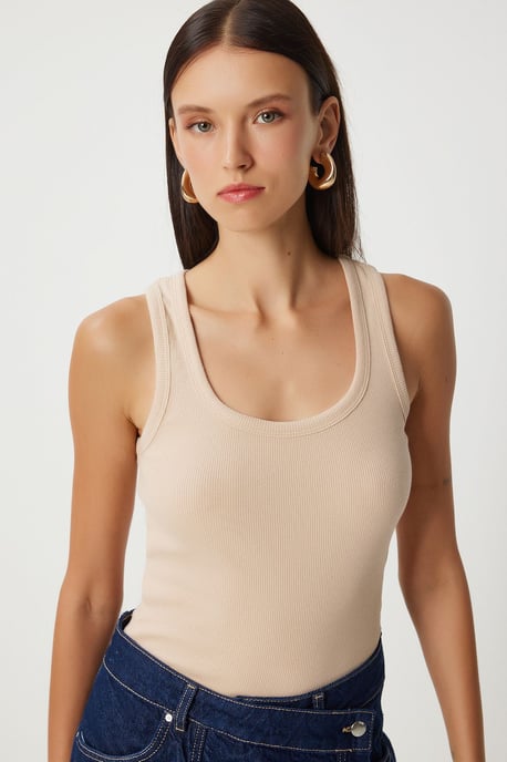 Figurbetontes U-Ausschnitt Gestricktes 2er-Pack Tanktop - Image 6