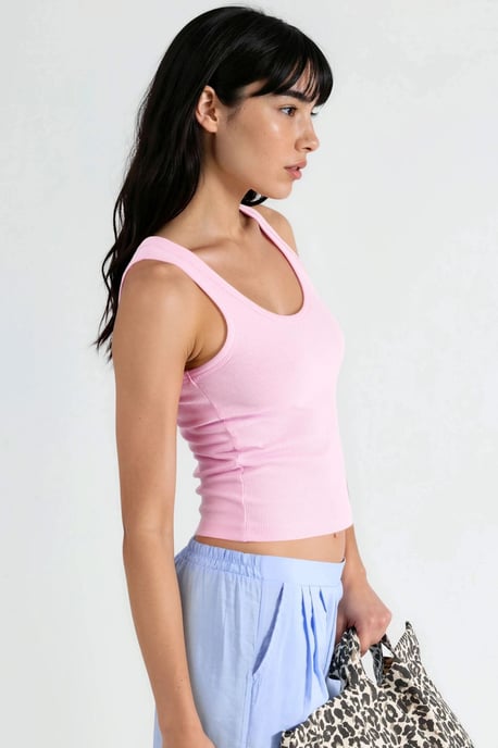 Ärmelloses U-Ausschnitt Modal Baumwolle Tanktop - Image 2