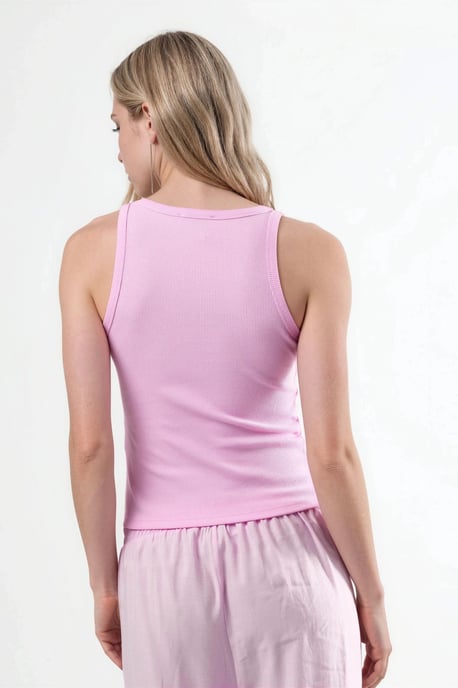 V-Ausschnitt Ripp-Viscose-Mischung Tanktop - Image 3