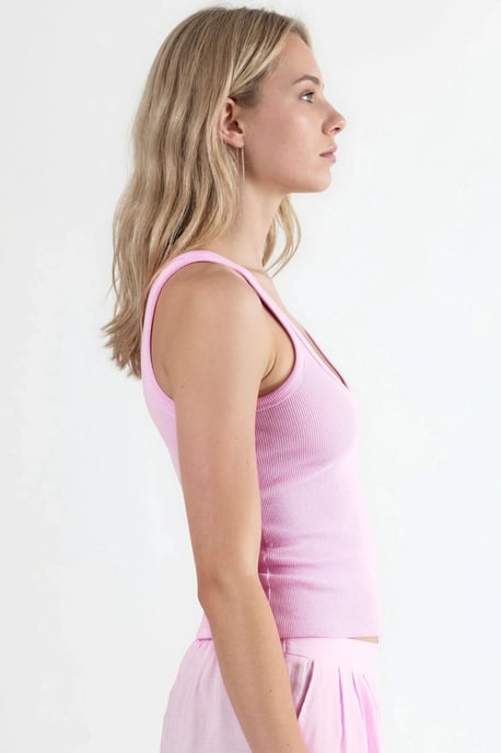 V-Ausschnitt Ripp-Viscose-Mischung Tanktop - Image 4