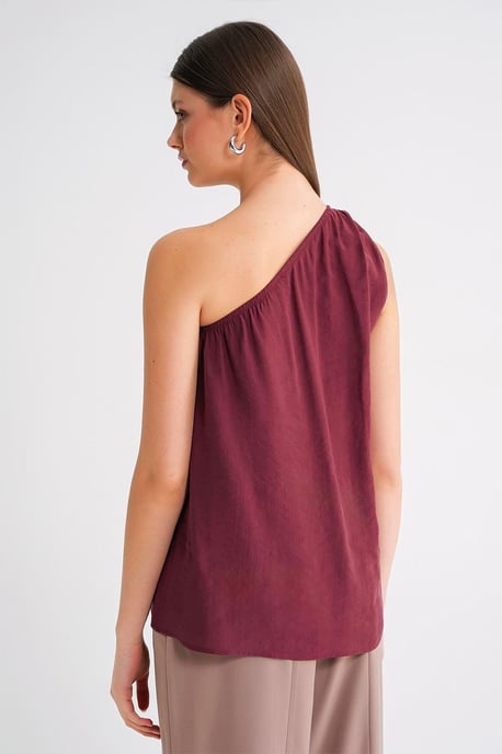 Asymmetrisches Kragen-Accessoire Detailliertes Top - Image 6