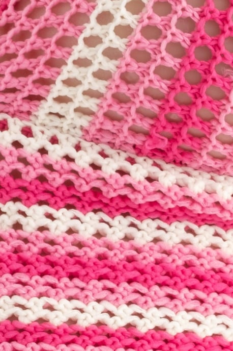 Gestreifter V-Ausschnitt Gestrickter Häkel-Crop-Top - Image 4