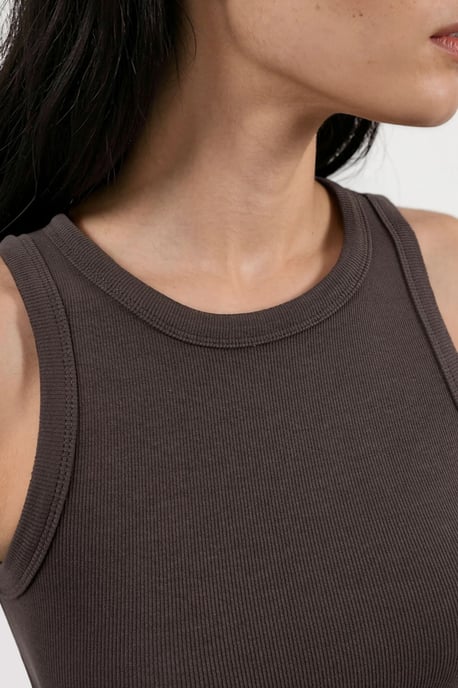 Rippstrick ärmelloses Crew Neck Tanktop - Image 5