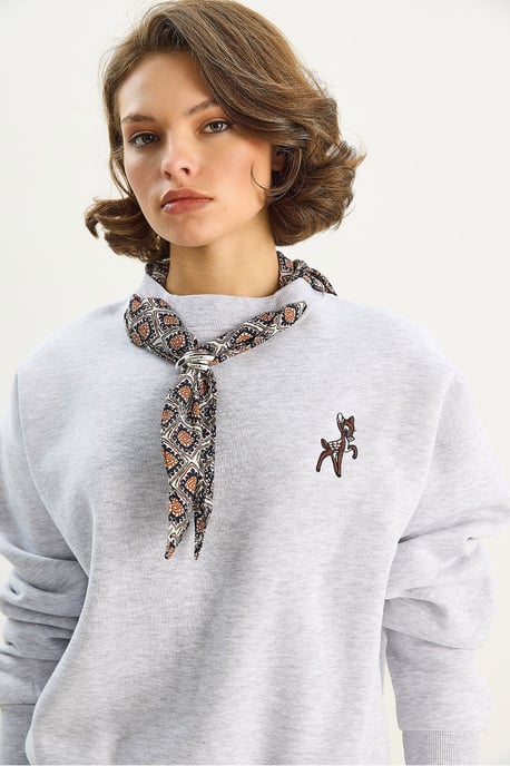 Bestickter Rundhalsausschnitt Sweatshirt - Image 5