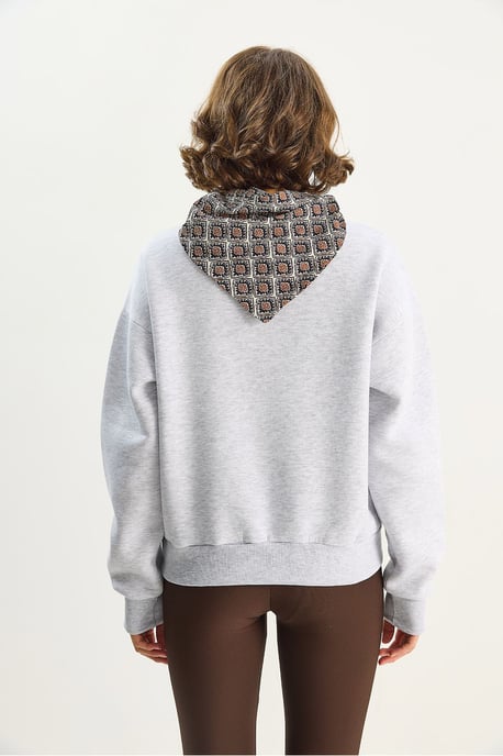 Bestickter Rundhalsausschnitt Sweatshirt - Image 6