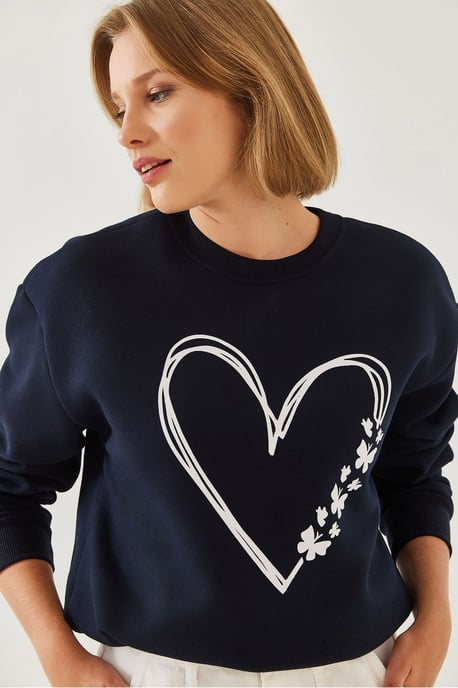 Bedruckter Sweatshirt mit Rundhalsausschnitt und lockerer Passform - Image 4