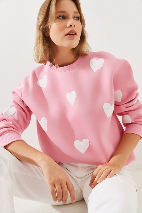 Übergroßer bestickter Rundhalsausschnitt-Sweatshirt - Image 4