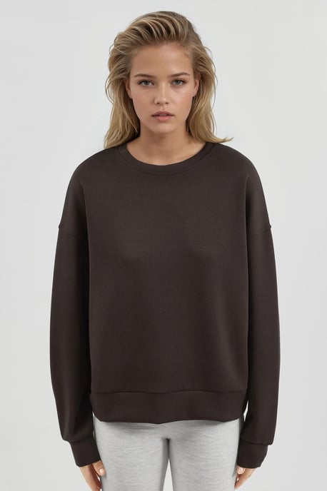 Lässiges Crewneck-Modalsweatshirt - Image 2