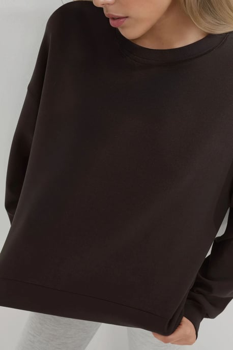 Lässiges Crewneck-Modalsweatshirt - Image 5