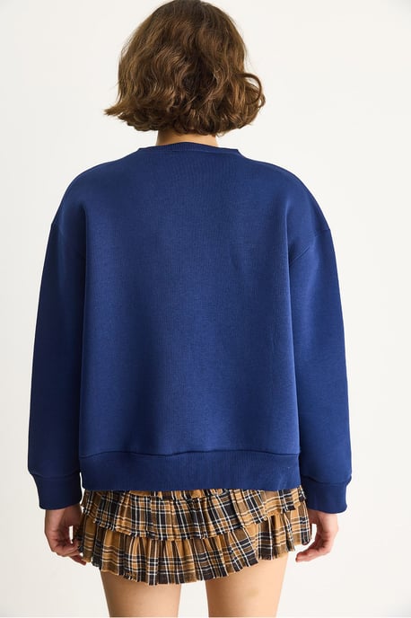 Herz-Patch-Applikation Relaxed Fit Rundhals Sweatshirt - Image 6