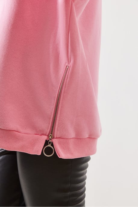 Sweatshirt mit Reißverschluss und Rundhalsausschnitt - Image 4