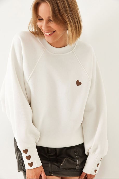 Besticktes Rundhals-Langarm-Sweatshirt - Image 2