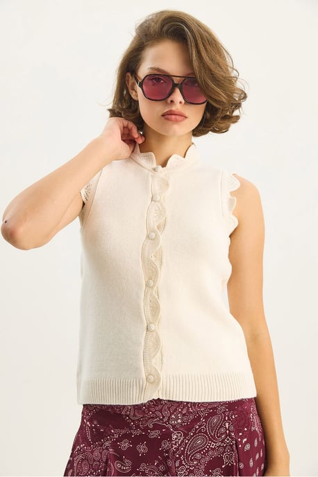 Rüschener Pullover mit Rundhalsausschnitt - Image 4