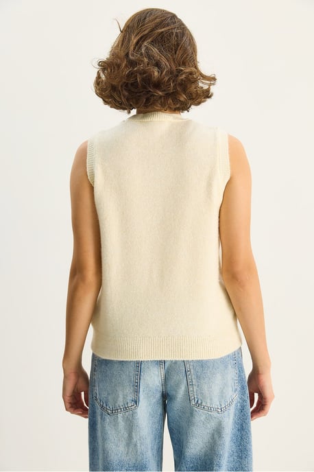 Strickpullover-Weste mit Stickerei - Image 6