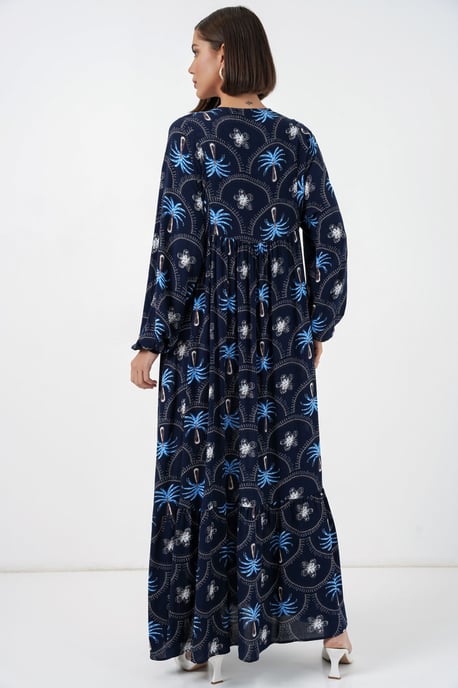 Tropisches Maxi-Kleid mit Knopfverschluss - Image 6