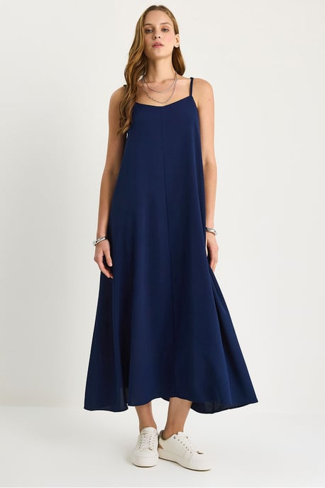 Maxi V-Ausschnitt Kleid - Image 1