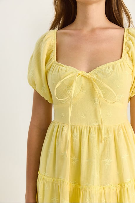 Gesticktes Herzkragen-Maxikleid - Image 5