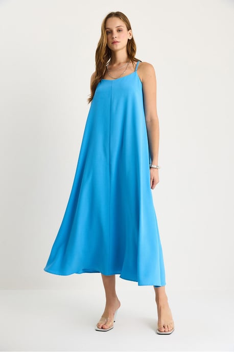 Maxi V-Ausschnitt Kleid - Image 3